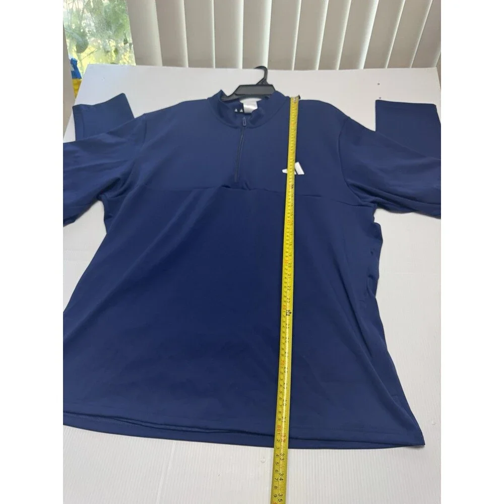 Adidas Men’s 2XL Quarter Zip Pullover Navy Athletic Training Top NWT